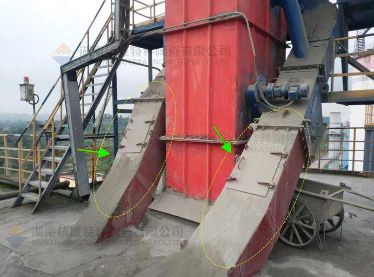 PA视讯特瓷牌耐磨陶瓷内衬下料溜槽